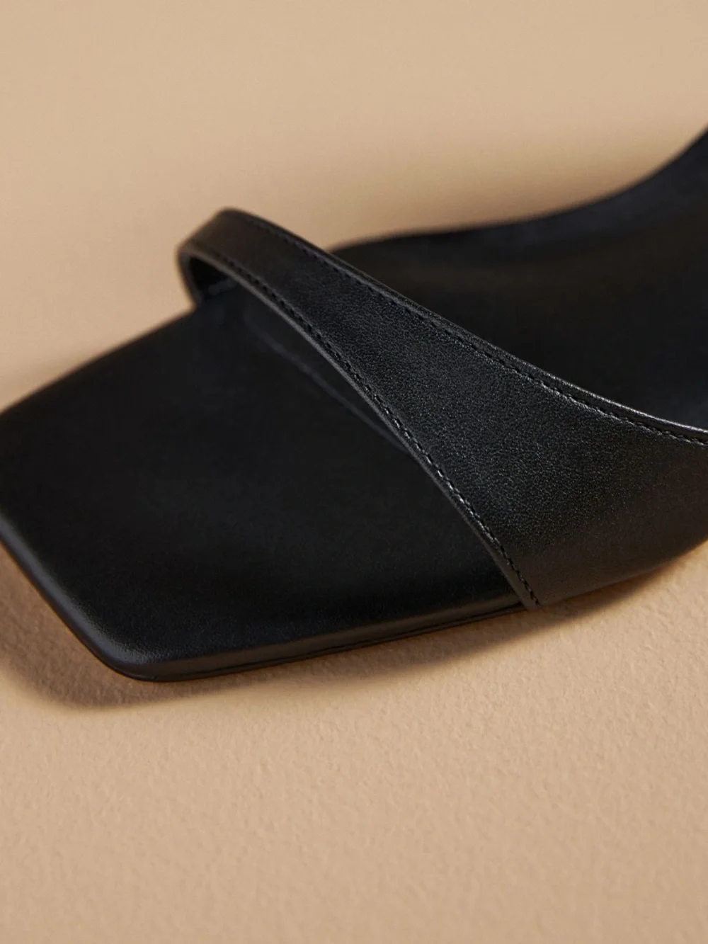 Anthropologie | Maeve Black Square Toe Kitten Heels Size 9 - Picture 10 of 12